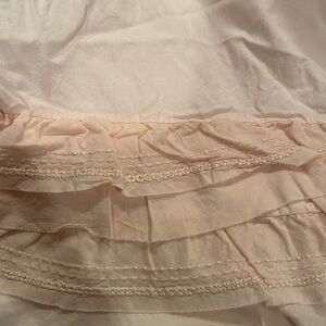 Pottery Barn Kids Pink Ruffle Crib Skirt for standard crib